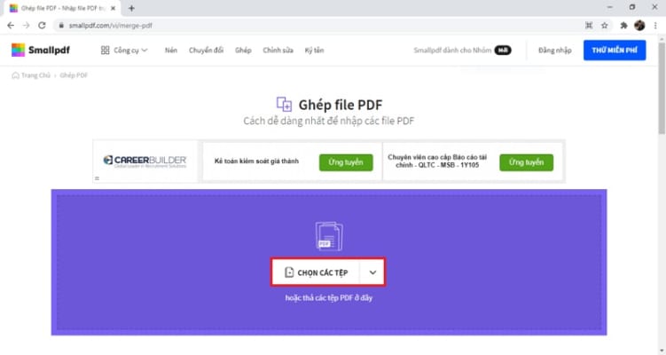 Sử Dụng Công Cụ Smallpdf
