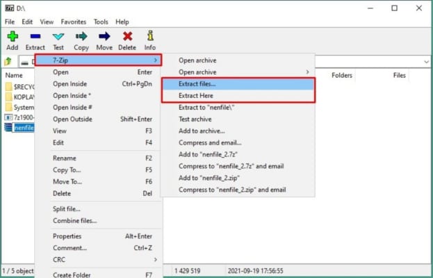 Hướng dẫn cách giải nén file 7-Zip trên máy tính