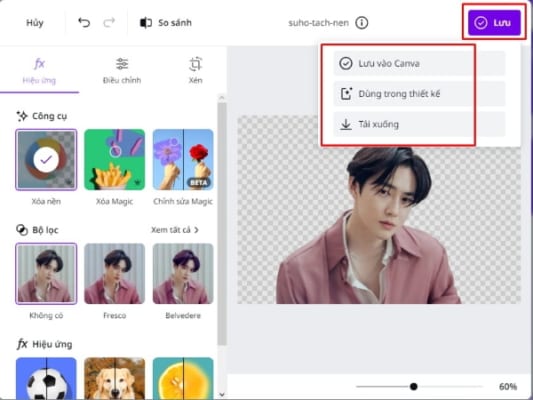 Cách xóa nền ảnh bằng Canva trên điện thoại cực nhanh
