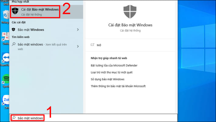 Cách bật Windows Defender để bảo vệ máy tính trên Windows 10 và Windows 11