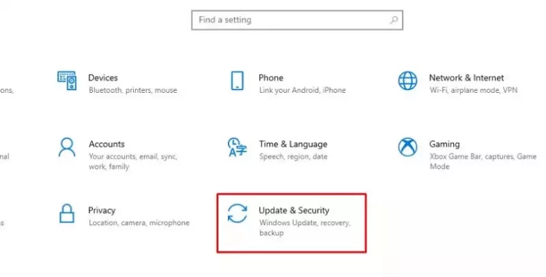 Mở Windows Security