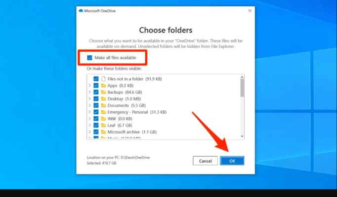 Hướng dẫn cách đồng bộ OneDrive với máy tính chi tiết từng bước