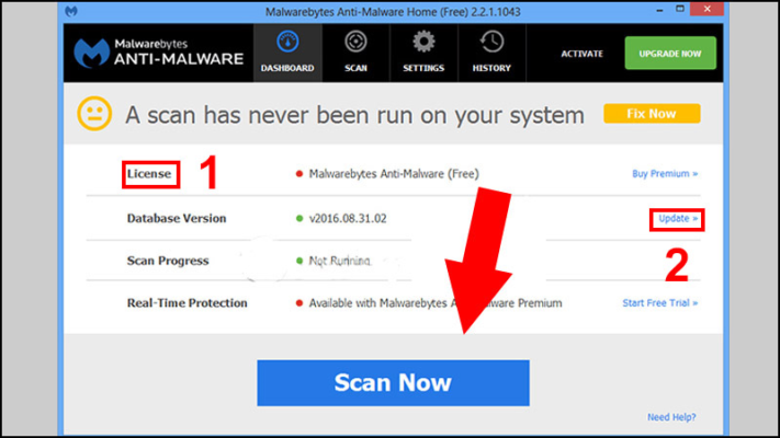 Chuẩn bị trước khi thực hiện cách quét virus bằng Malwarebytes nhanh