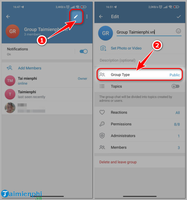 Hướng dẫn thiết lập nhóm Telegram trên máy tính