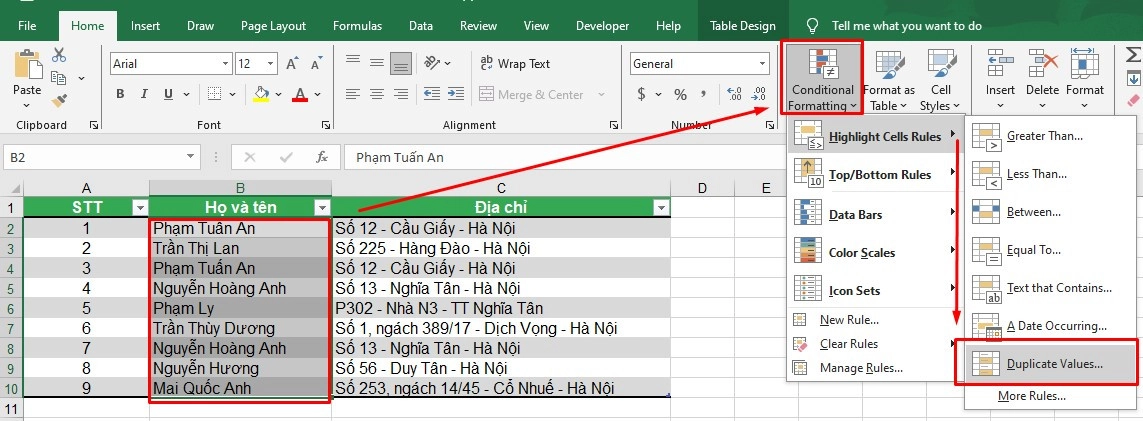 Các Cách Xóa Dòng Trùng Trong Excel Chuẩn Xác Nhất